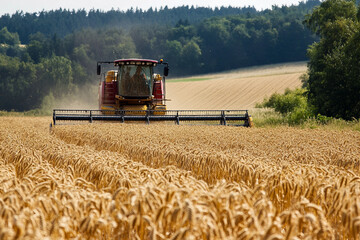 Wall Mural - Tractor for agriculture in the field Generative AI