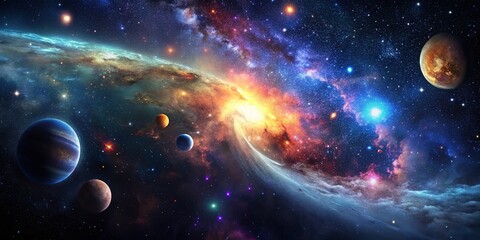 Wall Mural - black space background, abstract cosmic nebula, dark galaxy, night sky, starry background, universe,
