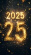 © kaiserseeing - Glittering 2025 New Year Celebration Wallpaper Featuring Shimmering Numbers and Festive Confetti for a Vibrant and Joyful Holiday Atmosphere