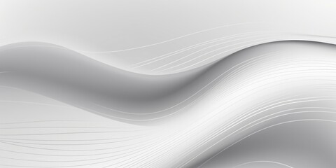 Poster - smooth flowing abstract design featuring soft curves and shades of white creating a serene and minimalist aesthetic.
