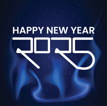 Happy New Year 2025, Vector illustration concepts for background, greeting card, party invitation card, website banner, social media banner, and marketing material.