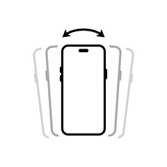 Poster - Smartphone shake icon. Phone shaking symbol. Cellphone vibration sign