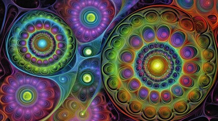 Poster - A vibrant multiverse scene with intertwining 2D and 3D landscapes, creating an energetic, limitless atmosphere.