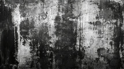 Poster - Close-up view of edgy abstract grunge textures digital artwork studio in charcoal and silver