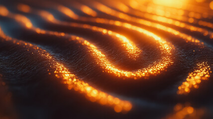 Poster - a close up of a wave of gold and black