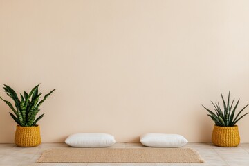Poster - Minimalist meditation space promoting inner balance and tranquility
