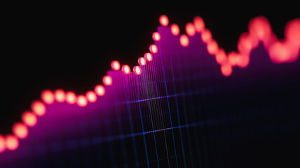 Poster - a graph with red and blue lines and dots