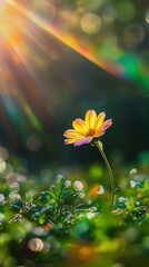Poster - Soft focus garden photography a whimsical celebration of color and enchanted bokeh