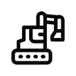 © Yaprativa - excavator icon. vector line icon for your website, mobile, presentation, and logo design.