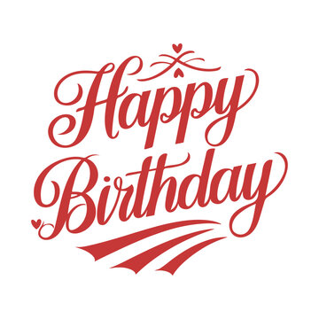 Happy Birthday Typography Lettering Design.