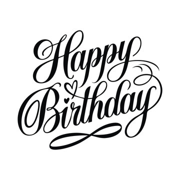 Happy Birthday Typography Lettering Design.