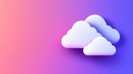 Poster - Cybersecurity framework concept. Colorful abstract background with white clouds in a modern design.