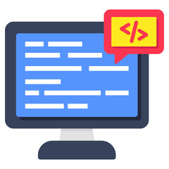 Unique design icon of system coding