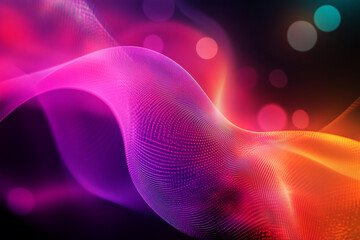 Poster - Colorful abstract design showcasing flowing waves that evoke a sense of motion and energy