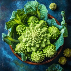 Wall Mural - Romanesco cauliflower, a delicious choice for your menu.