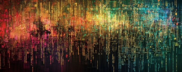 Abstract program code of digital concept