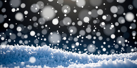 Wall Mural - Midnight Snowfall - Snowflakes forming the new year as they land. backdrop background digital art crisp oilpinting minimalist sharp details funny background copyspace