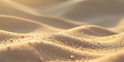 Wall Mural - Abstract Sandstorm - Golden grains forming shifting dunes on a textured surface. backdrop background digital art crisp oilpinting minimalist sharp details funny background copyspace