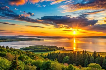 Wall Mural - sunset over the annapolis basin in nova scotia