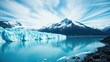 © sasiprapa - Serene glacial landscape with stunning turquoise water reflecting snow-capped mountains