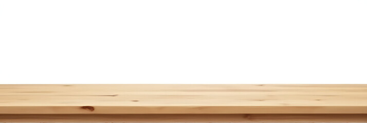 Poster - Wooden tabletop texture with a clean white background for creating product displays and designing layouts with precise clipping paths._00003_