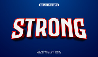 Leinwandbilder - Editable 3d text style effect - Strong Gaming Design text effect Template