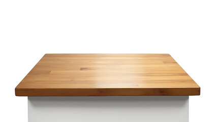 Poster - Image of a wooden table top with a counter isolated on a transparent background available as a PNG file._00002_