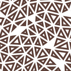 Poster - Abstract template background. Medium triangles size. Solid Color style. Geometric shapes outlined. Repeatable pattern. Brown Stone Texture. Elegant vector tiles. Seamless vector illustration.