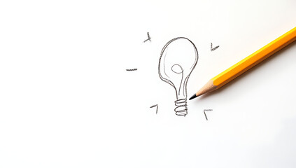 Poster - Generating creative ideas with a simple pencil and paper is possible anywhere even on a plain white background always._00004_