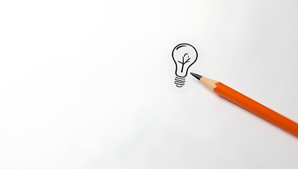 Poster - Generating creative ideas with a simple pencil and paper is possible anywhere even on a plain white background always._00003_