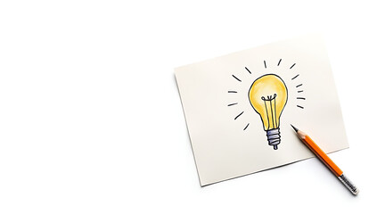 Poster - Generating creative ideas with a simple pencil and paper is possible anywhere even on a plain white background always._00002_
