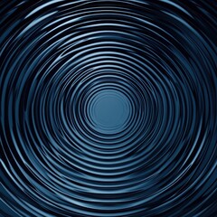 Poster - Close-up of deep blue circular ripple patterns in a fluid surface, creating a calm and hypnotic effect.