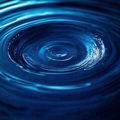 Poster - Close-up of mesmerizing water ripples, showcasing vibrant shades of blue and serene texture.