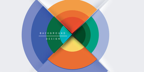 Target circle geometric abstract shapes. Vector Illustration For Wallpaper, Banner, Background, Card, Book Illustration, landing page