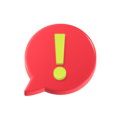 Poster - 3d red danger attention bell or red emergency notifications alert on rescue warning 3d icon