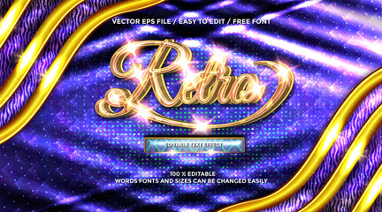 Poster - Luxury Retro gold 3D Rendering text effect style