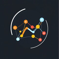 Poster - Colorful graph with many points and lines