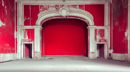 Poster - red door in the church