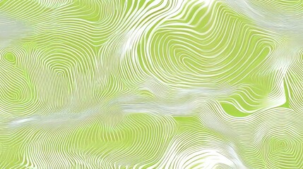 Poster - Swirling Lines Create an Abstract Representation of Nature's Serene Beauty in Vibrant Green Hues, Inviting Contemplation and Creativity