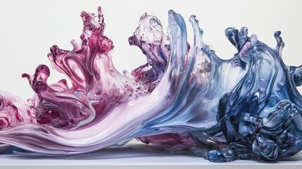 Poster - dreamlike dimension where objects and beings shift between solid and liquid forms, constantly changing and blending into each other