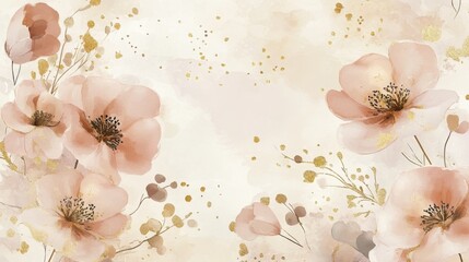 Poster - Delicate floral arrangement nature setting digital artwork soft pastel colors aesthetic viewpoint beauty concept