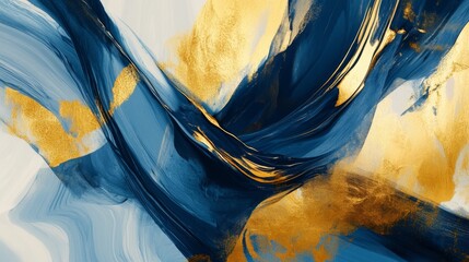 Poster - Dynamic abstract art movement studio digital artwork vibrant color palette close-up modern aesthetic