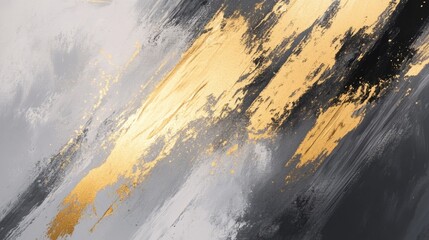 Poster - Dynamic abstract art with gold accents modern studio digital creation creative environment eye-level view visual impact