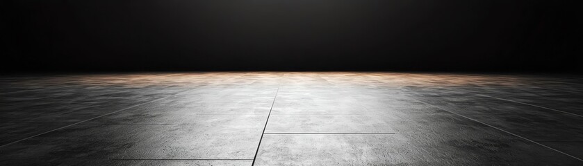 Poster - A modern, stylish floor with a dramatic contrast to dark surroundings.