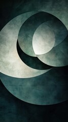 Leinwandbilder - Abstract composition of overlapping circles creating a balance of shapes and shades