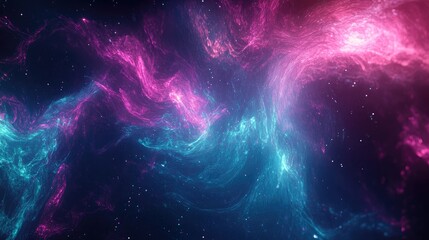 Wall Mural - Dark abstract background with glowing cyan and magenta light streaks, flowing motion effect, ultra HD, 8K wallpaper