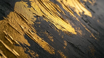 Poster - Textured golden abstract artwork studio setting digital art contemporary design close-up view luxurious aesthetic