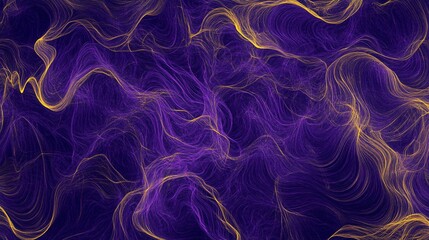Aufkleber - A vibrant abstract design featuring swirling purple and yellow lines, creating a dynamic and energetic visual effect.