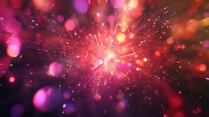 Wall Mural - abstract fireworks background and space for text