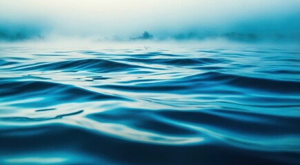 Poster - The water is blue and has ripples